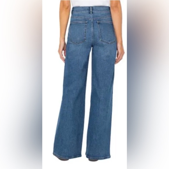 Well Worn Wide Leg Women Dark Blue Relaxed Jeans - Picture 2 of 3